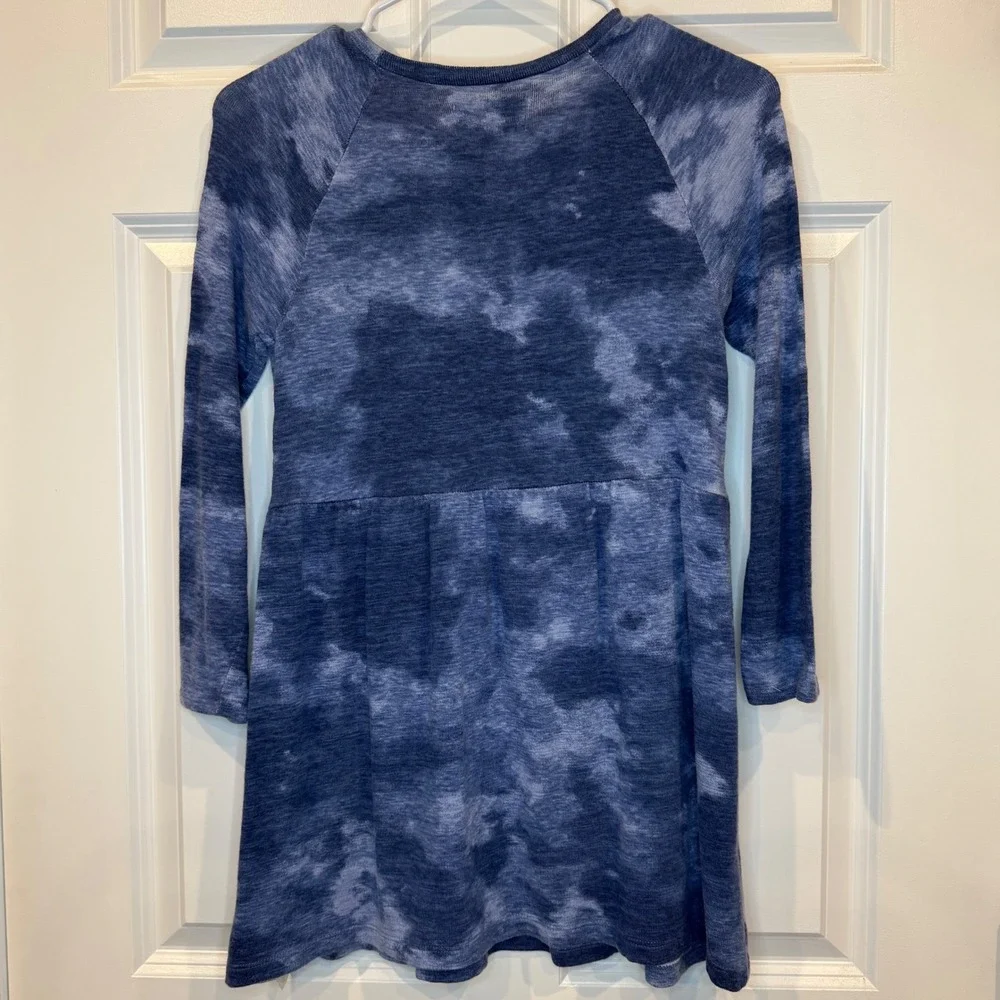 Old Navy Kids Tie Dye Long Sleeve Dress Blue‎ Size 8 (M)